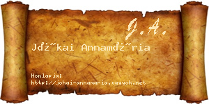 Jókai Annamária névjegykártya